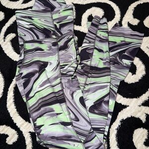 lululemon athletica High-Waist Leggings in Mint and Gray Marble Print